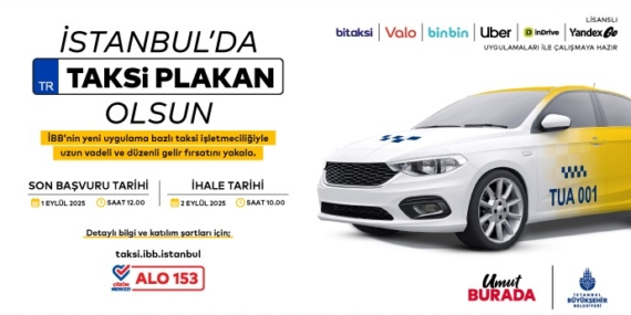 UYGULAMA BAZLI TAKSİ İÇİN YENİ İHALE 2 EYLÜL’DE