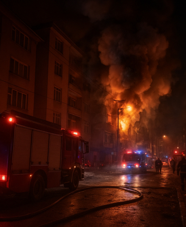 Kağıthanede doğalgaz patlaması