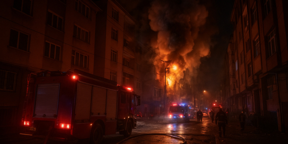 Kağıthanede doğalgaz patlaması