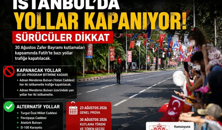 İstanbul’da yollar kapanıyor! Sürücüler dikkat
